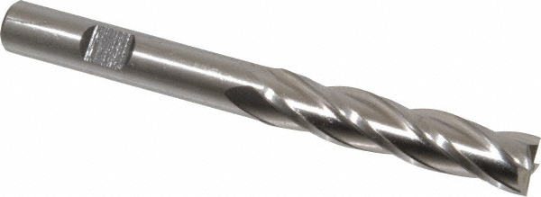 Cleveland C32650 Square End Mill: 13/32 Dia, 1-3/4 LOC, 3/8 Shank Dia, 3-3/4 OAL, 4 Flutes, Cobalt Image
