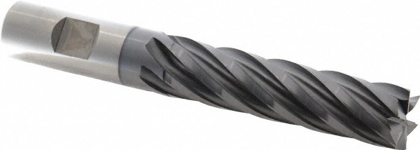 Cleveland C32684 Square End Mill: 3/4 Dia, 3 LOC, 3/4 Shank Dia, 5-1/4 OAL, 6 Flutes, Cobalt Image