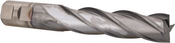 Cleveland C32687 Square End Mill: 1 Dia, 4 LOC, 1 Shank Dia, 6-1/2 OAL, 4 Flutes, Cobalt Image