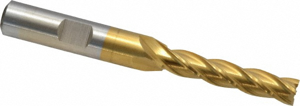 Cleveland C32656 Square End Mill: 9/32 Dia, 1-3/8 LOC, 3/8 Shank Dia, 3-1/8 OAL, 4 Flutes, Cobalt Image