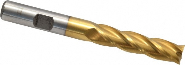 Cleveland C32659 Square End Mill: 3/8 Dia, 1-1/2 LOC, 3/8 Shank Dia, 3-1/4 OAL, 4 Flutes, Cobalt Image