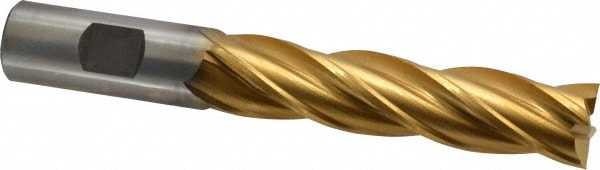 Cleveland C32665 Square End Mill: 3/4 Dia, 3 LOC, 3/4 Shank Dia, 5-1/4 OAL, 4 Flutes, Cobalt Image