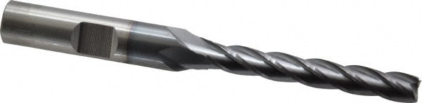 Cleveland C32718 Square End Mill: 1/4 Dia, 1-3/4 LOC, 3/8 Shank Dia, 3-9/16 OAL, 4 Flutes, Cobalt Image