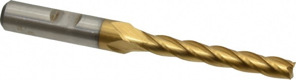 Cleveland C32700 Square End Mill: 1/4 Dia, 1-3/4 LOC, 3/8 Shank Dia, 3-9/16 OAL, 4 Flutes, Cobalt Image