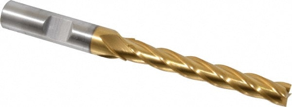 Cleveland C32701 Square End Mill: 9/32 Dia, 2 LOC, 3/8 Shank Dia, 3-3/4 OAL, 4 Flutes, Cobalt Image