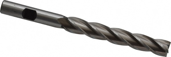 Cleveland C32696 Square End Mill: 7/16 Dia, 2-3/4 LOC, 3/8 Shank Dia, 4-1/2 OAL, 4 Flutes, Cobalt Image