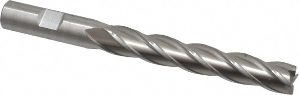 Cleveland C42917 Square End Mill: 1/2 Dia, 2 LOC, 1/2 Shank Dia, 5 OAL, 4 Flutes, Cobalt 