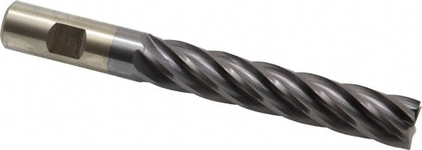 Cleveland C32729 Square End Mill: 3/4 Dia, 4 LOC, 3/4 Shank Dia, 6-1/4 OAL, 6 Flutes, Cobalt 