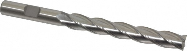 Cleveland C32695 Square End Mill: 13/32 Dia, 2-3/4 LOC, 3/8 Shank Dia, 4-1/2 OAL, 4 Flutes, Cobalt 