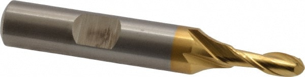 Cleveland C32738 Ball End Mill: 0.1875" Dia, 0.5" LOC, 2 Flute, Cobalt 