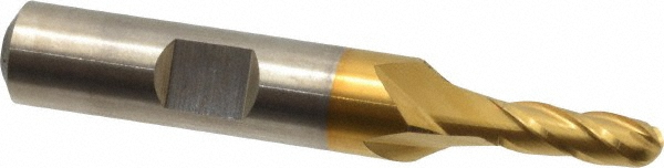 Cleveland C32764 Ball End Mill: 0.1875" Dia, 0.5" LOC, 4 Flute, Cobalt Image