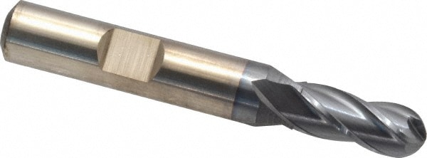 Cleveland C32779 Ball End Mill: 0.3125" Dia, 0.75" LOC, 4 Flute, Cobalt 