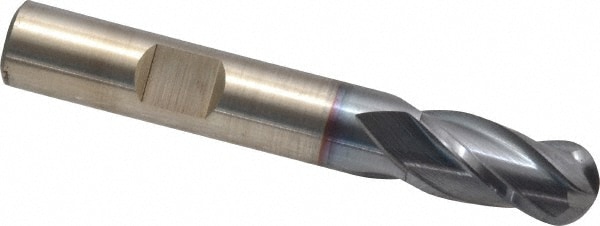 Cleveland C32780 Ball End Mill: 0.375" Dia, 0.75" LOC, 4 Flute, Cobalt 