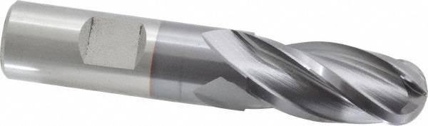 Cleveland C32783 Ball End Mill: 0.75" Dia, 1.625" LOC, 4 Flute, Cobalt 