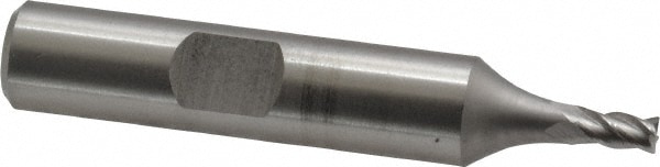 Cleveland C43208 Square End Mill: 1/8 Dia, 1/4 LOC, 1/8 Shank Dia, 2-3/16 OAL, 4 Flutes, Powdered Metal Image