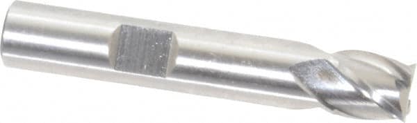 Cleveland C43212 Square End Mill: 3/8 Dia, 3/8 LOC, 3/8 Shank Dia, 2-1/8 OAL, 4 Flutes, Powdered Metal 