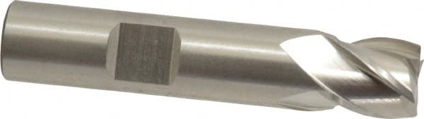 Cleveland C43214 Square End Mill: 1/2 Dia, 1/2 LOC, 1/2 Shank Dia, 2-1/2 OAL, 4 Flutes, Powdered Metal 
