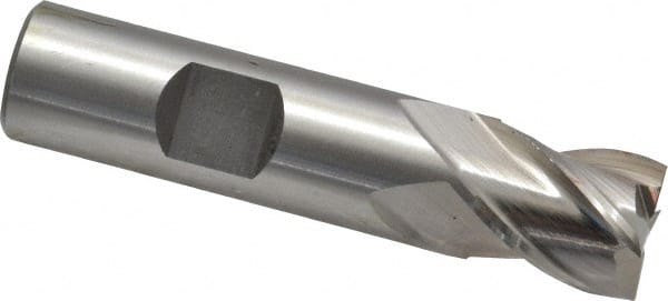 Cleveland C43215 Square End Mill: 5/8 Dia, 5/8 LOC, 5/8 Shank Dia, 2-3/4 OAL, 4 Flutes, Powdered Metal 