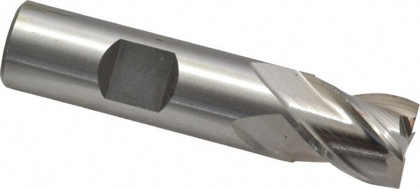 Cleveland C43215 Square End Mill: 5/8 Dia, 5/8 LOC, 5/8 Shank Dia, 2-3/4 OAL, 4 Flutes, Powdered Metal Image