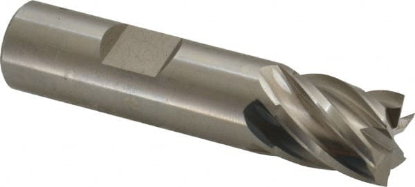 Cleveland C43216 Square End Mill: 5/8 Dia, 5/8 LOC, 5/8 Shank Dia, 2-3/4 OAL, 6 Flutes, Powdered Metal 