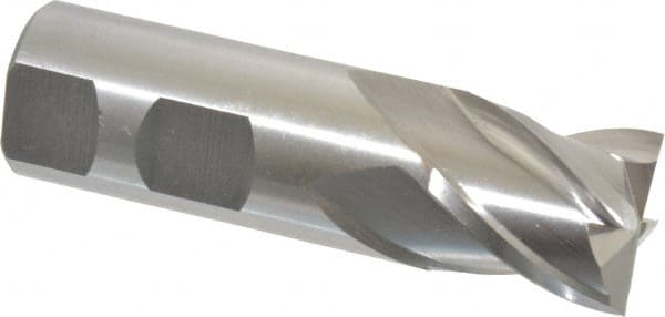 Cleveland C43221 Square End Mill: 1 Dia, 1 LOC, 1 Shank Dia, 3-1/2 OAL, 4 Flutes, Powdered Metal 
