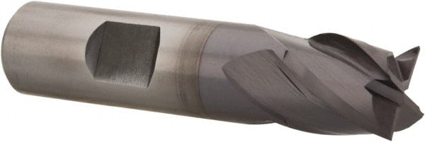 Cleveland C31946 Square End Mill: 5/8 Dia, 5/8 LOC, 5/8 Shank Dia, 2-3/4 OAL, 4 Flutes, Powdered Metal 