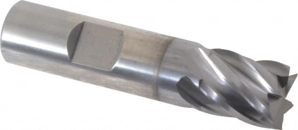 Cleveland C31947 Square End Mill: 5/8 Dia, 5/8 LOC, 5/8 Shank Dia, 2-3/4 OAL, 6 Flutes, Powdered Metal 