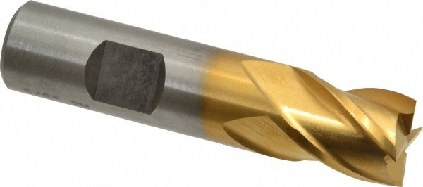 Cleveland C31931 Square End Mill: 5/8 Dia, 5/8 LOC, 5/8 Shank Dia, 2-3/4 OAL, 4 Flutes, Powdered Metal Image