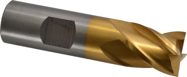 Cleveland C31933 Square End Mill: 3/4 Dia, 3/4 LOC, 3/4 Shank Dia, 3 OAL, 4 Flutes, Powdered Metal 