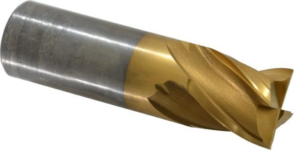 Cleveland C31936 Square End Mill: 7/8 Dia, 1-1/4 LOC, 7/8 Shank Dia, 3-1/8 OAL, 4 Flutes, Powdered Metal 