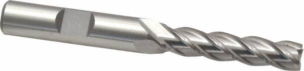 Cleveland C43291 Square End Mill: 5/16 Dia, 1-3/8 LOC, 3/8 Shank Dia, 3-1/8 OAL, 4 Flutes, Powdered Metal 