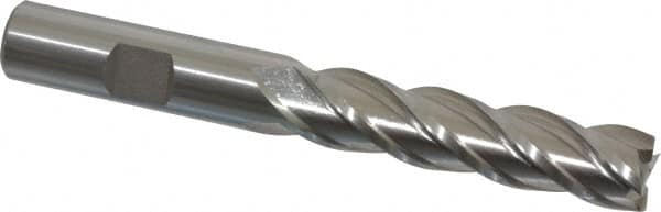 Cleveland C43293 Square End Mill: 1/2 Dia, 2 LOC, 1/2 Shank Dia, 4 OAL, 4 Flutes, Powdered Metal 