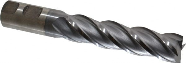Cleveland C32041 Square End Mill: 1 Dia, 4 LOC, 1 Shank Dia, 6-1/2 OAL, 4 Flutes, Powdered Metal 