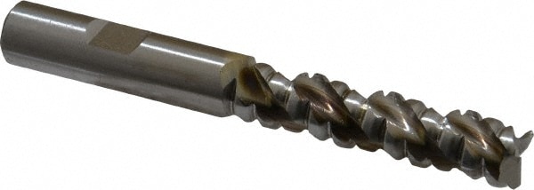 Cleveland C40004 Corner Radius End Mill: 1/2" Dia, 2" LOC, 3 Flutes 