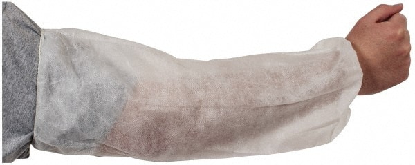 PRO-SAFE KM-AG-NWI Disposable Sleeves: Size L, Polypropylene, White 