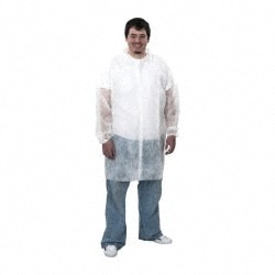 PRO-SAFE CSE-843-MSC Pack of (30) Size XL ISO Class 7 White Lab Coat without Pockets Image