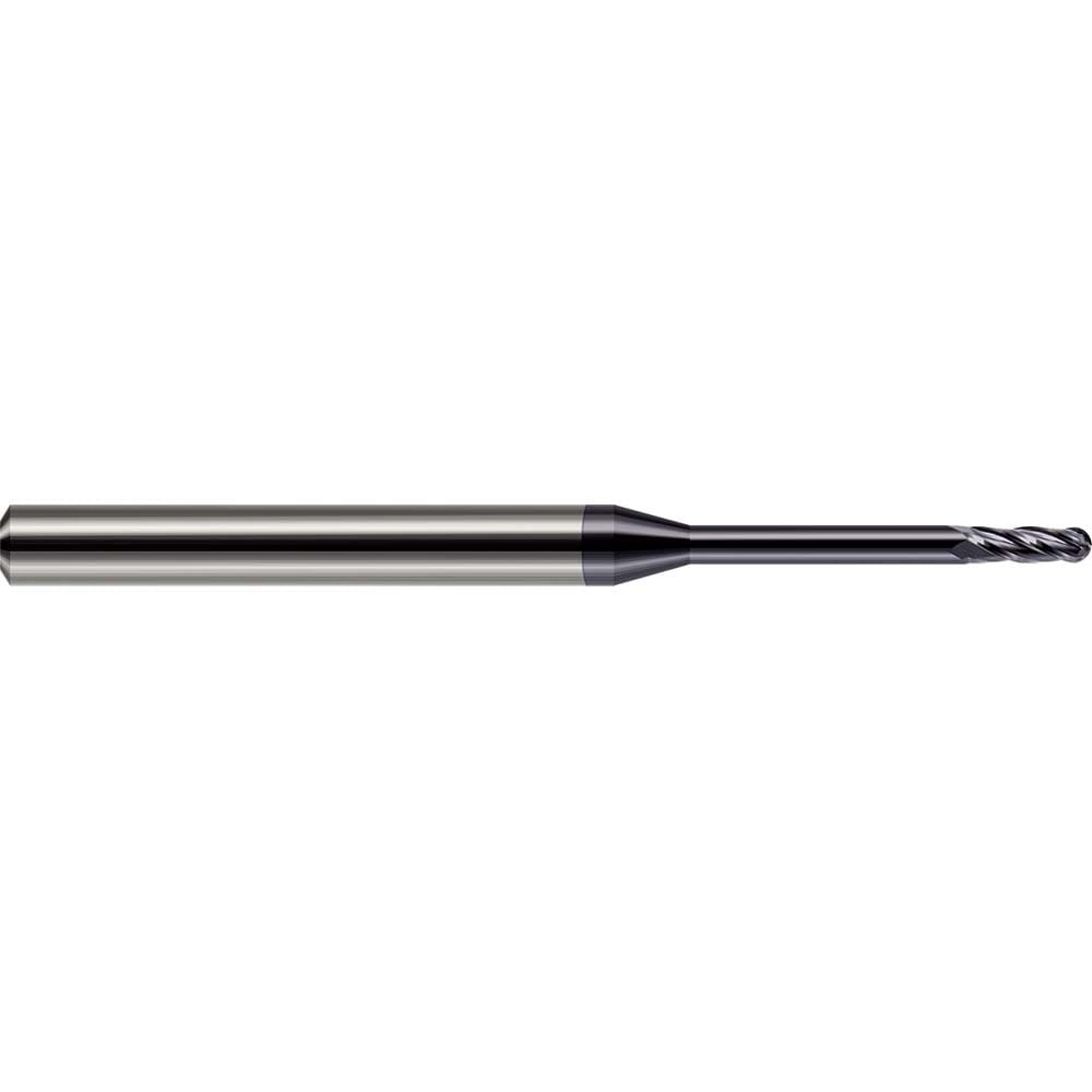 Harvey Tool 851062-C3 Ball End Mill: 0.062" Dia, 0.186" LOC, 4 Flute, Solid Carbide Image