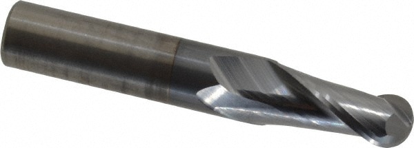 OSG 402-5000-BN08 Ball End Mill: 0.5" Dia, 1" LOC, 2 Flute, Solid Carbide Image