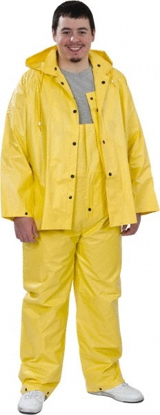 MCR SAFETY 3003M Suit with Pants: Size M, Yellow, Nylon & PVC Image