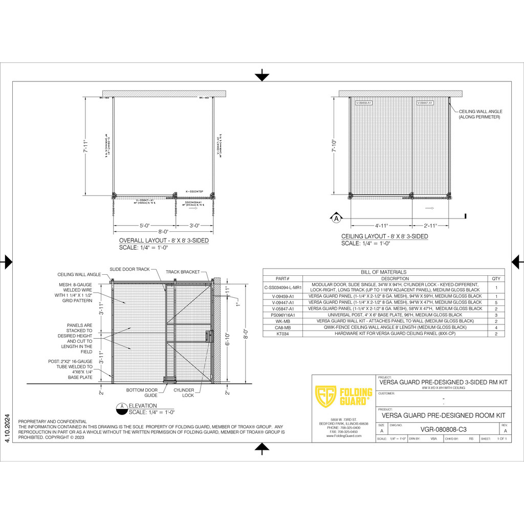 Folding Guard - Prefab Structures: Width (Feet): 8.00; Floor Dimensions ...