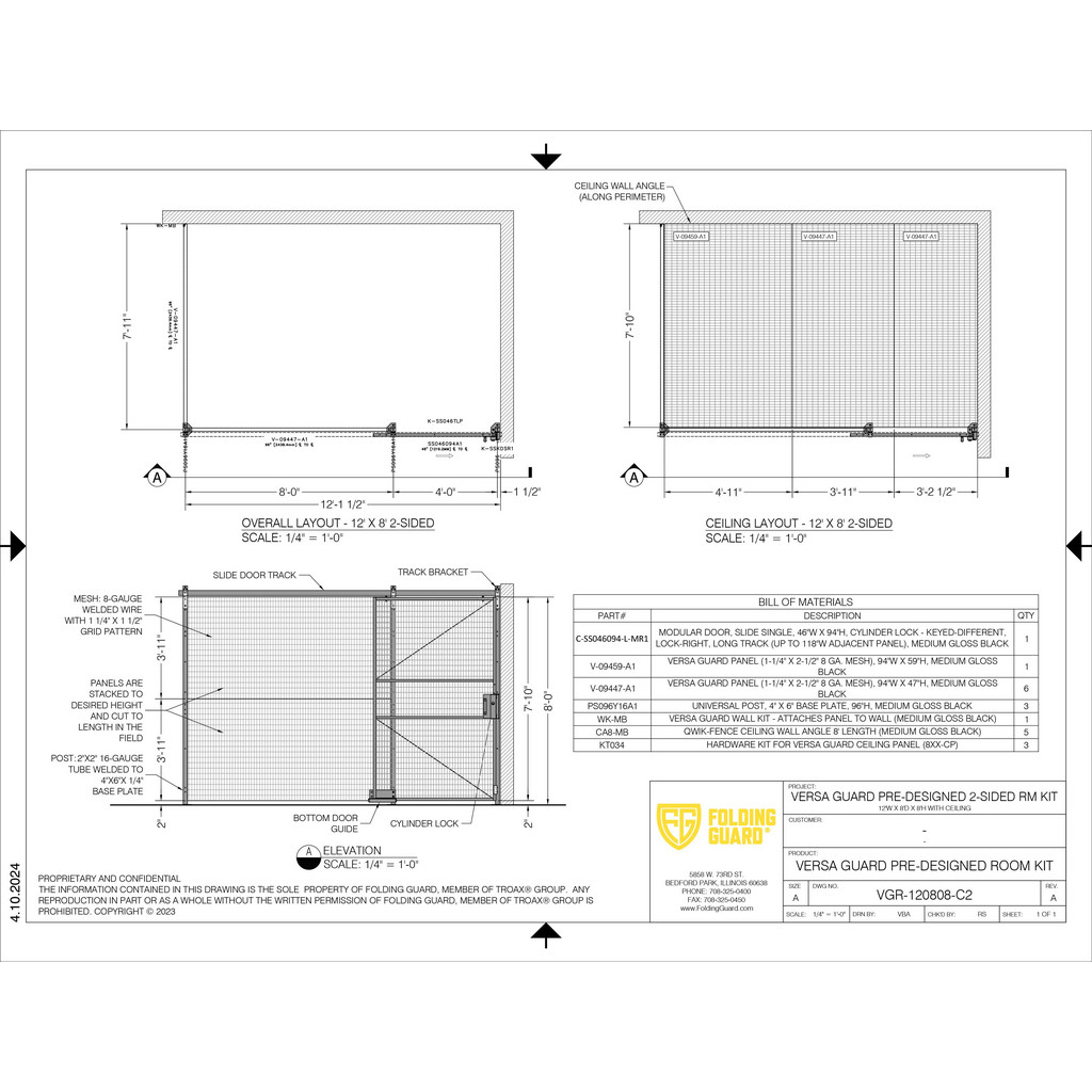 Folding Guard - Prefab Structures: Width (Feet): 12; Floor Dimensions ...