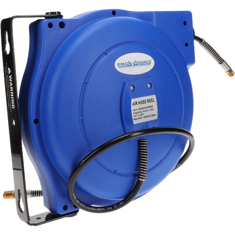 PRO-SOURCE - Hose Reel with Hose: 1/4″ ID Hose x 33', Spring Retractable -  87540779 - MSC Industrial Supply