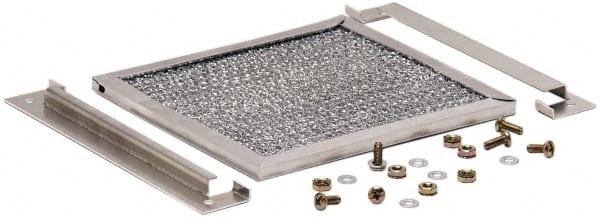 Electrical Enclosure Filter: Steel, Use with Enclosure Louver Plate Kits
