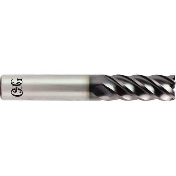 TiALN COATED 1/8" 4 FLUTE VARIABLE HELIX CARBIDE END MILL .010 RADIUS 