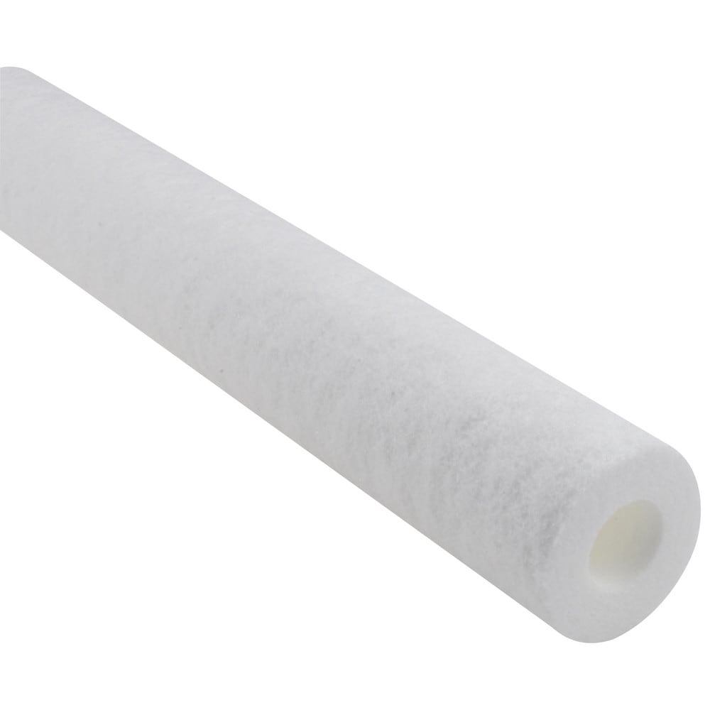 Plumbing Cartridge Filter: 2-1/2" OD, 20" Long, 50 micron, Polypropylene