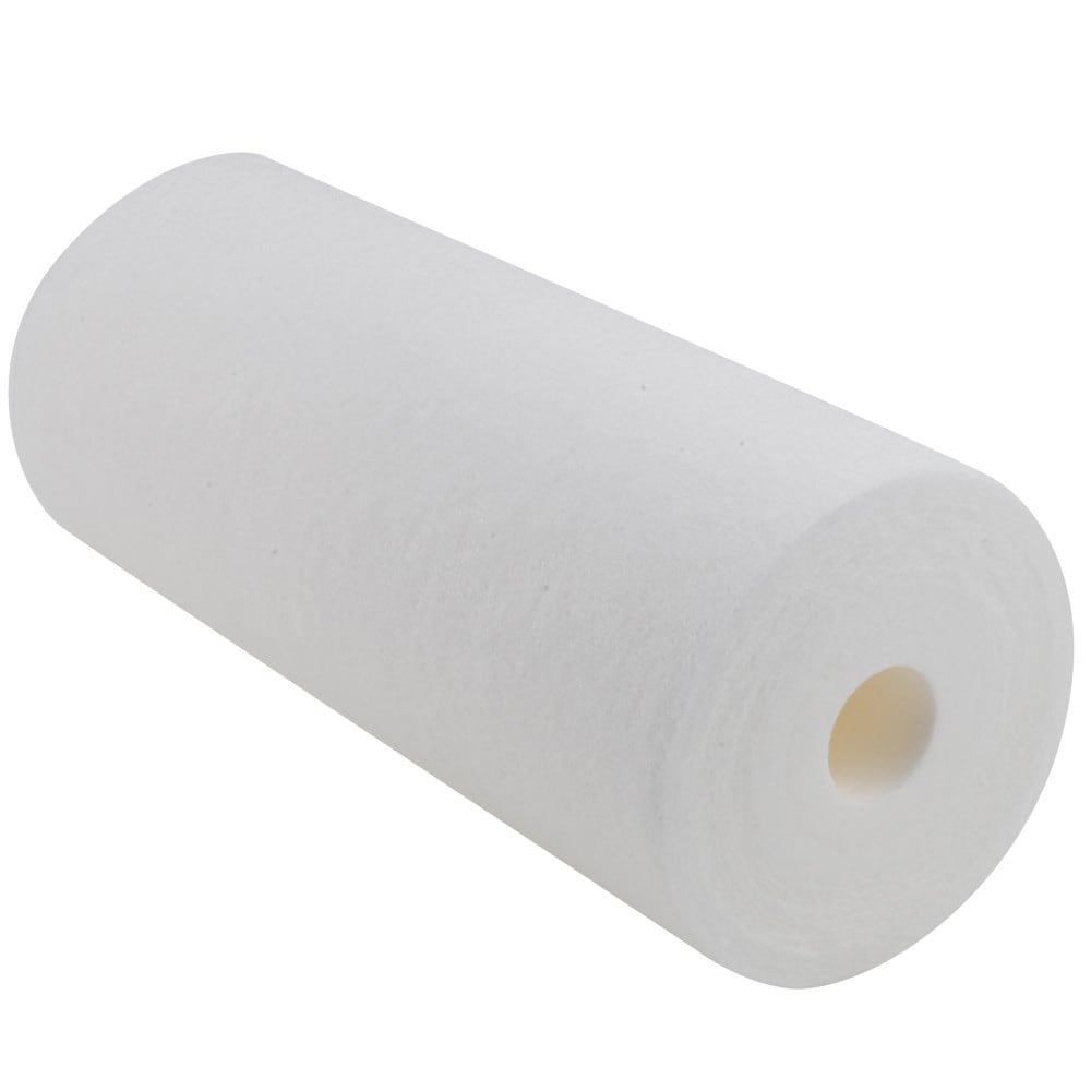 Plumbing Cartridge Filter: 4-5/16" OD, 9-7/8" Long, 25 micron, Polypropylene