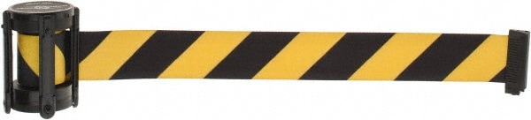 Pedestrian Barrier Replacement Cassette: Plastic, Black & Yellow, Use with Tensabarrier