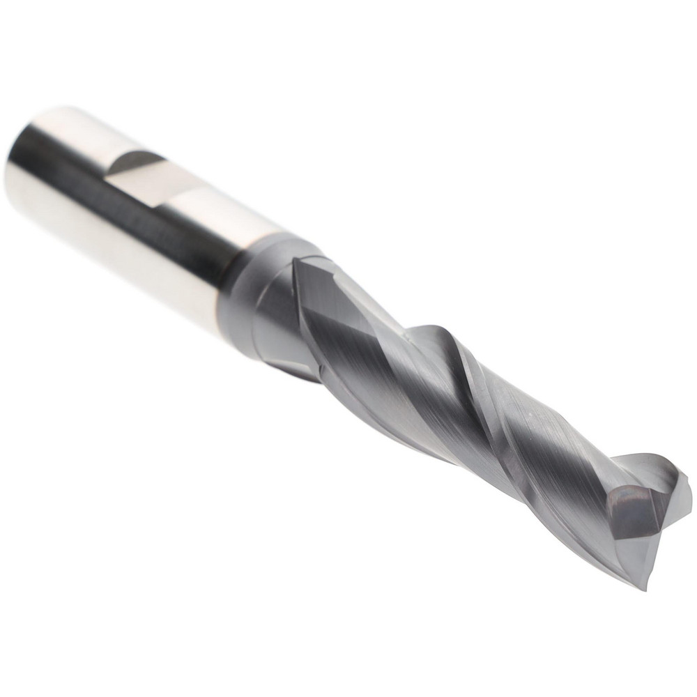Hertel EF99921304 Square End Mill: 9/16" Dia, 2 Flutes, 2" LOC, High Speed Steel, 30 &deg; Helix Image