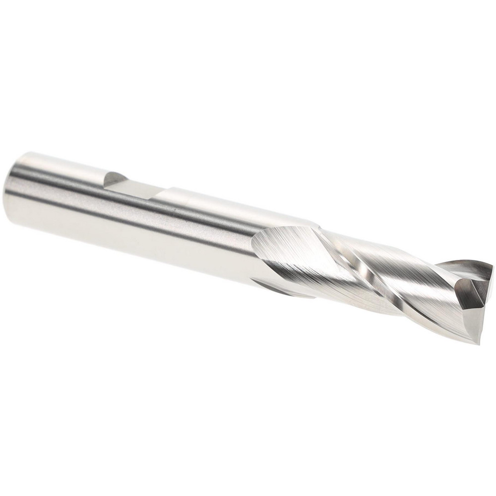 Square End Mill: 33/64" Dia, 2 Flutes, 1-1/8" LOC, High Speed Steel, 30 ° Helix