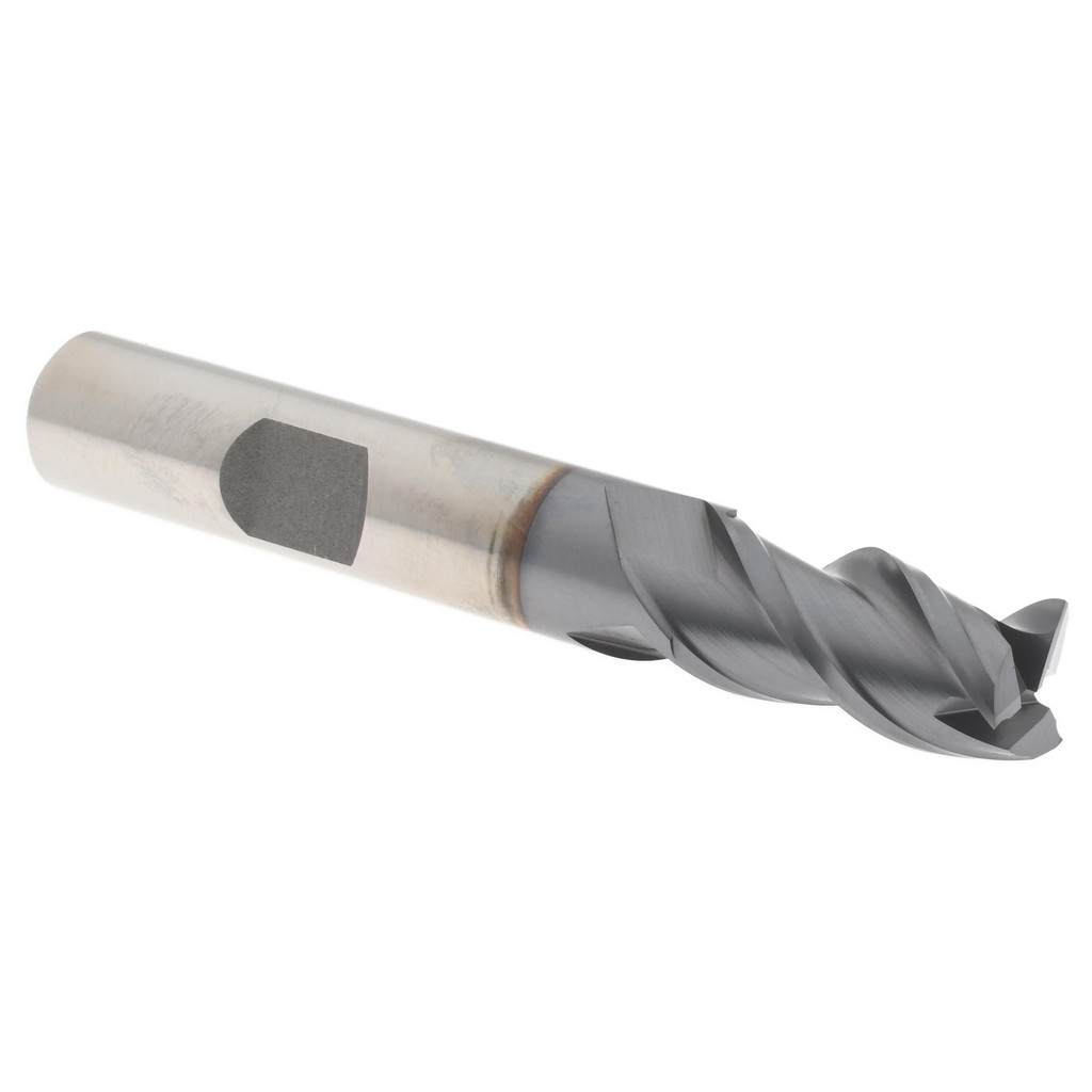 ED99921199 Square End Mill: 3/8" Dia, 3/4" LOC, 3 Flutes, Powdered Metal  